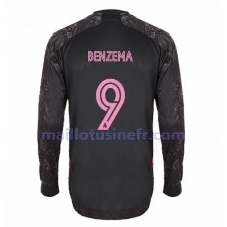 Maillot de Foot Real Madrid Karim Benzema 9 Troisième 2020-21 Manches Longues Maillot de Foot Real Madrid Karim Benzema 9 Troisième 2020-21 Manches Longues
